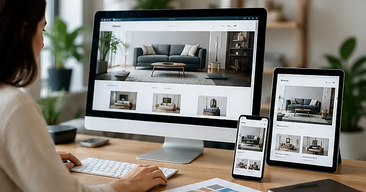 Responsive website design across desktop tablet and mobile devices for lead conversion optimization