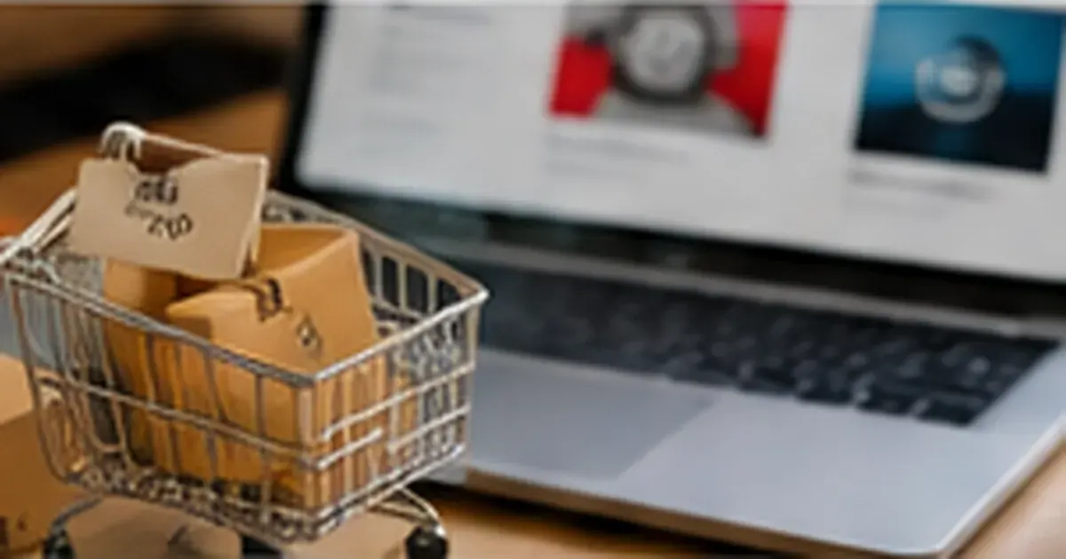 Online shopping cart beside a laptop illustrating WooCommerce speed and store optimization