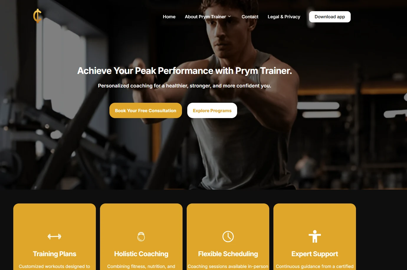PRYM Trainer website preview