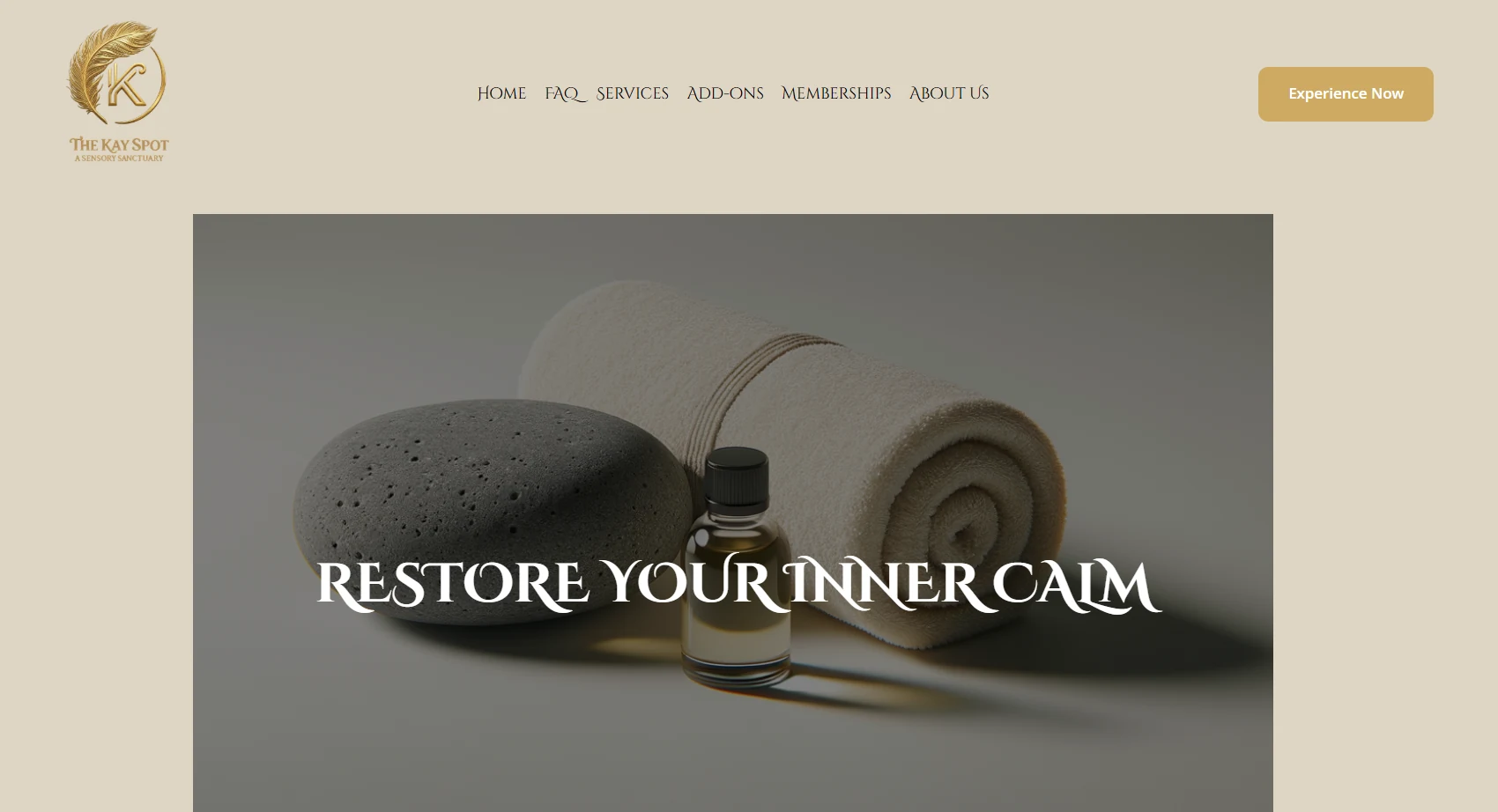 The Kay Spot spa website project by Site Bloomy
